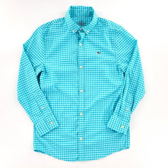 Vineyard Vines Performance Button Down Long Sleeve Shirts Lot Of 5 Boys S Plaid - Picture 3 of 8